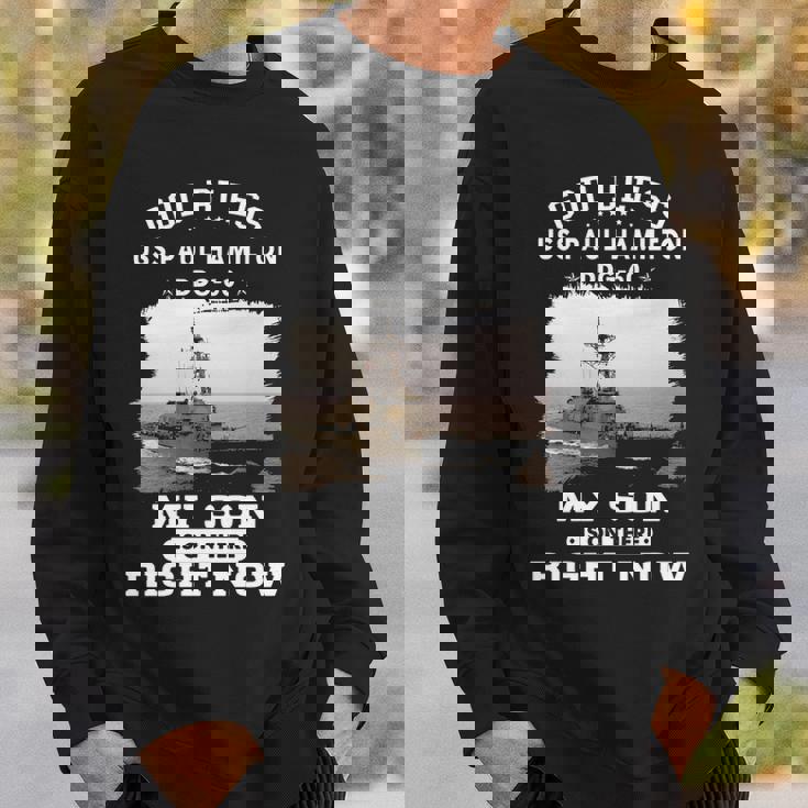 My Son Is On Uss Paul Hamilton Ddg Sweatshirt Gifts for Him