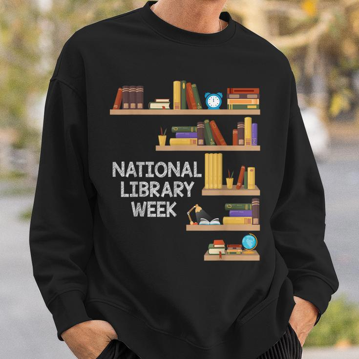 National Library Week Book Reading Library Day Librarian Sweatshirt Gifts for Him