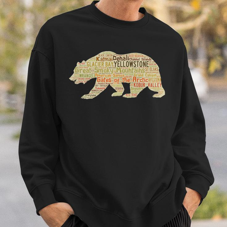 National Parks 59 National Parks Bear Hiking Outdoors Sweatshirt Gifts for Him