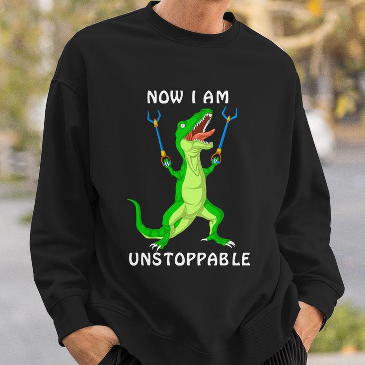 Now I Am Unstoppable Dinosaur Sweatshirt Gifts for Him