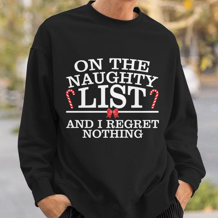 On The Naughty List Funny Christmas Sweatshirt Gifts for Him