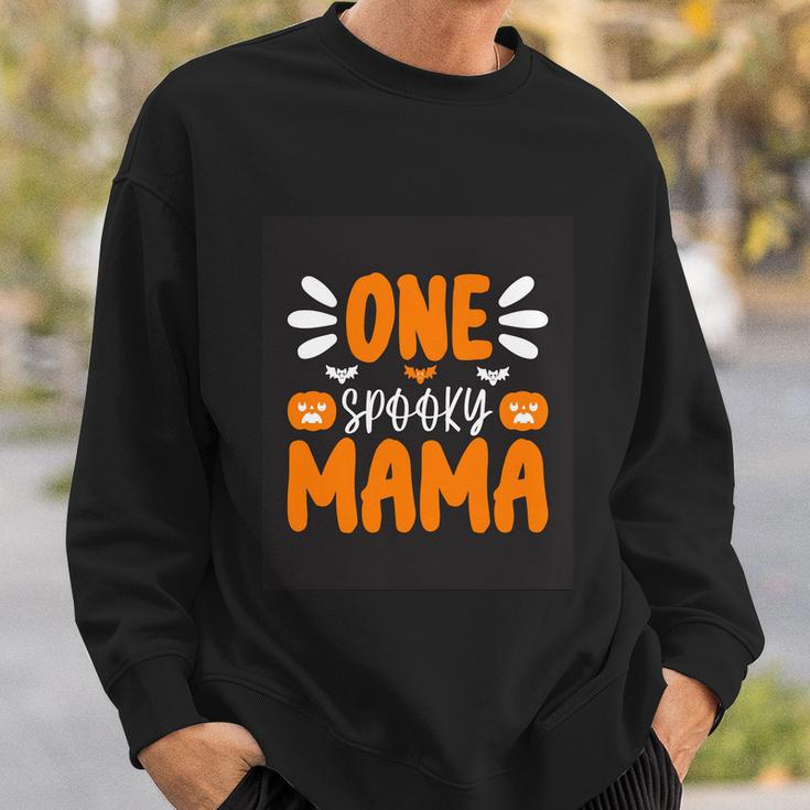 One Spooky Mama Halloween Quote Sweatshirt Gifts for Him