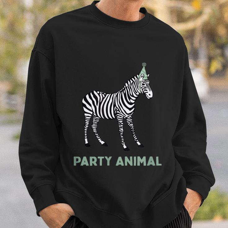 Party Animal Zebra Birthday Zebra Animal Birthday Sweatshirt Gifts for Him