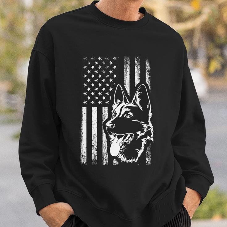 Patriotic German Shepherd American Flag Dog Lover Gift V2 Sweatshirt Gifts for Him