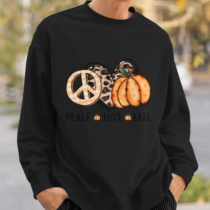 Peace Love Fall Thanksgiving Quote V2 Sweatshirt Gifts for Him