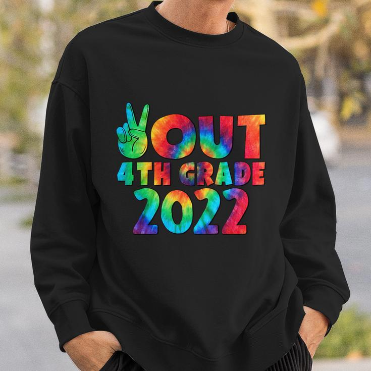 Peace Out 4Th Grade 2022 Tie Dye Happy Last Day Of School Funny Gift Sweatshirt Gifts for Him
