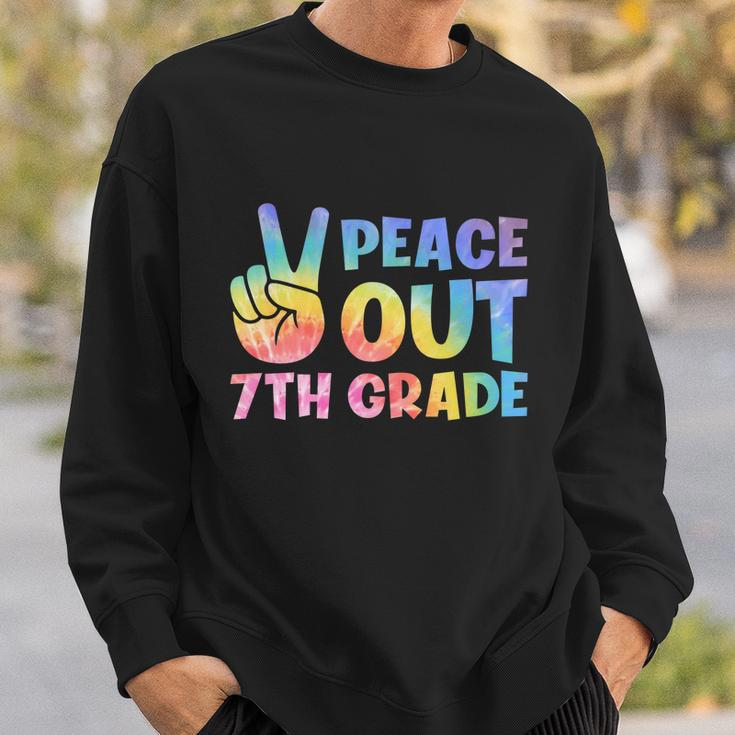 Peace Out 7Th Grade 2022 Graduate Happy Last Day Of School Great Gift Sweatshirt Gifts for Him