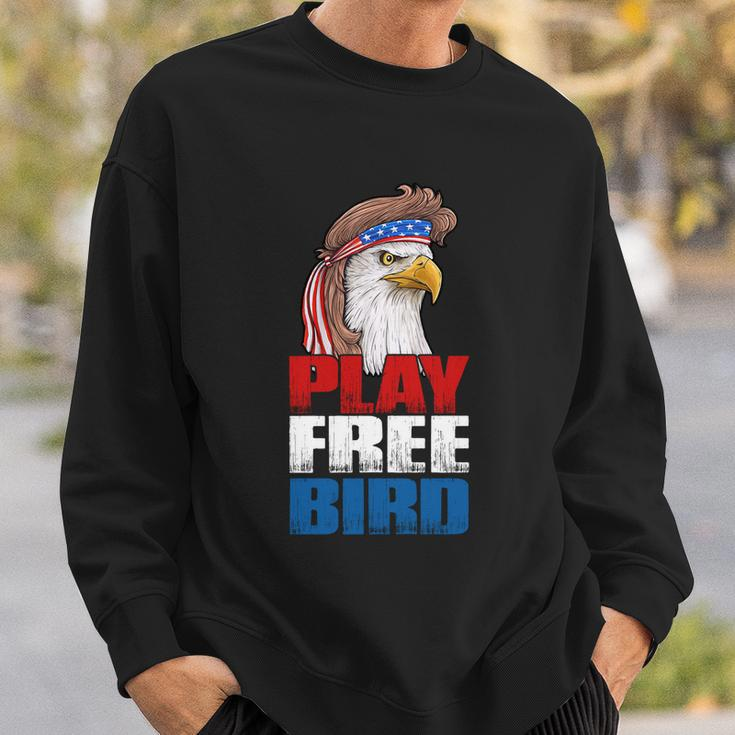 Play Free Bird Eagle Mullet American Flag 4Th Of July Gift Sweatshirt Gifts for Him