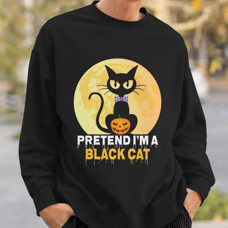 Pretend Im A Black Cat Halloween Quote Sweatshirt Gifts for Him