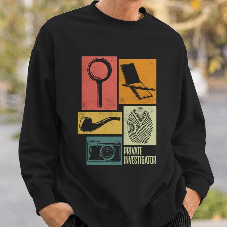 Private Detective Crime Investigator Silhouettes Gift Sweatshirt Gifts for Him