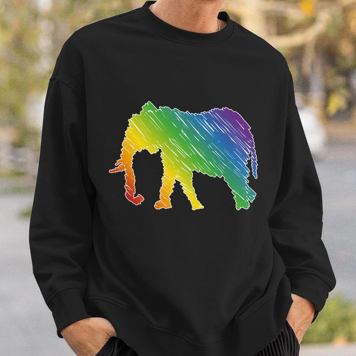 Rainbow Elephant V2 Sweatshirt Gifts for Him