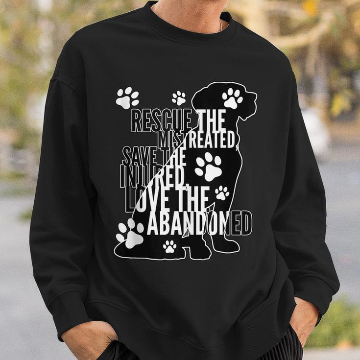 Rescue Save Love - Cute Animal Rescue Dog Cat Lovers Sweatshirt Gifts for Him