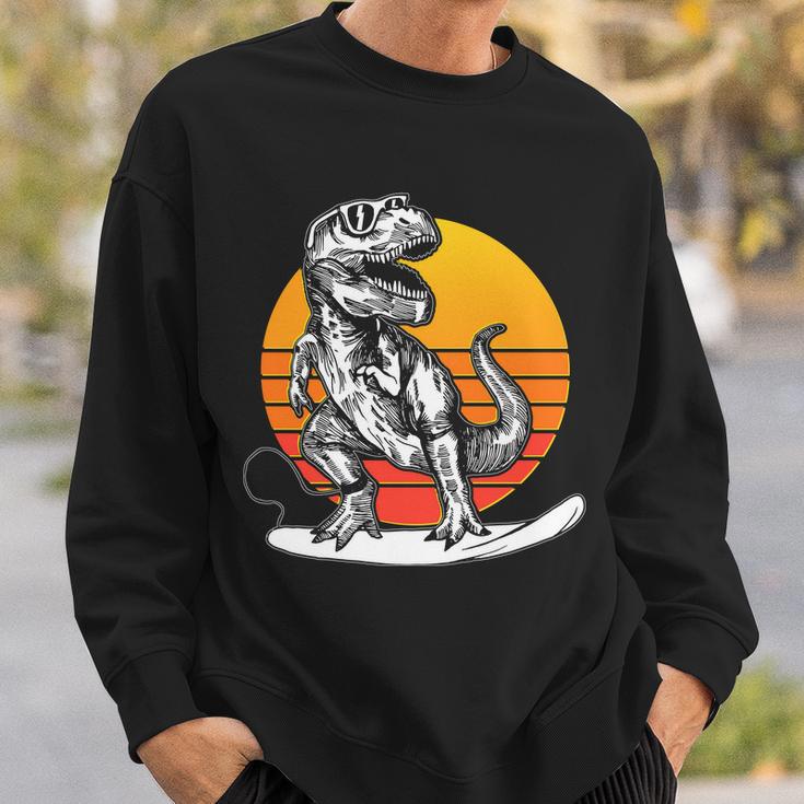 Retro Surfing Trex Sweatshirt Gifts for Him