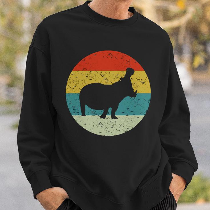 Retro Vintage Hippopotamus V2 Sweatshirt Gifts for Him