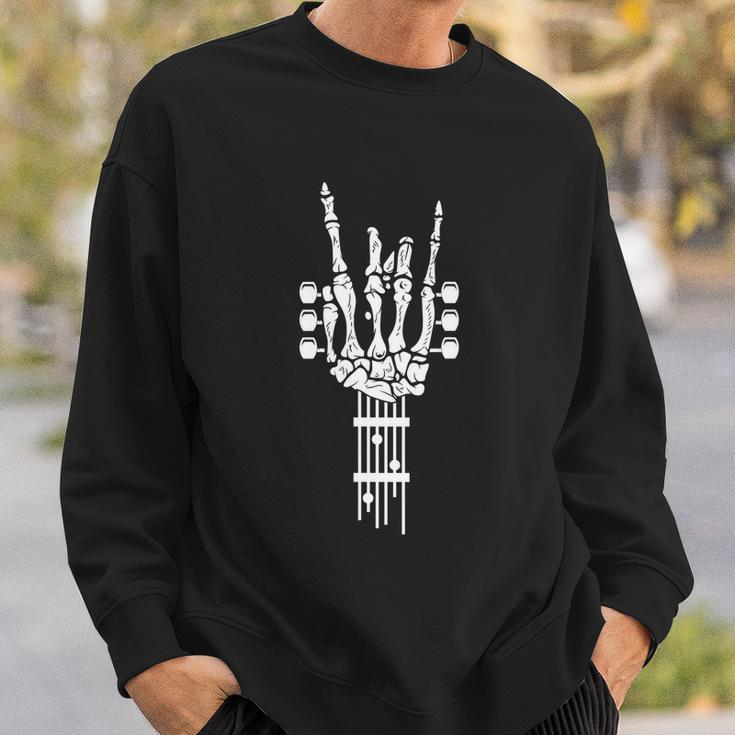 Rock Roll Skeleton Gift Guitar Music Lover Gift Sweatshirt Gifts for Him