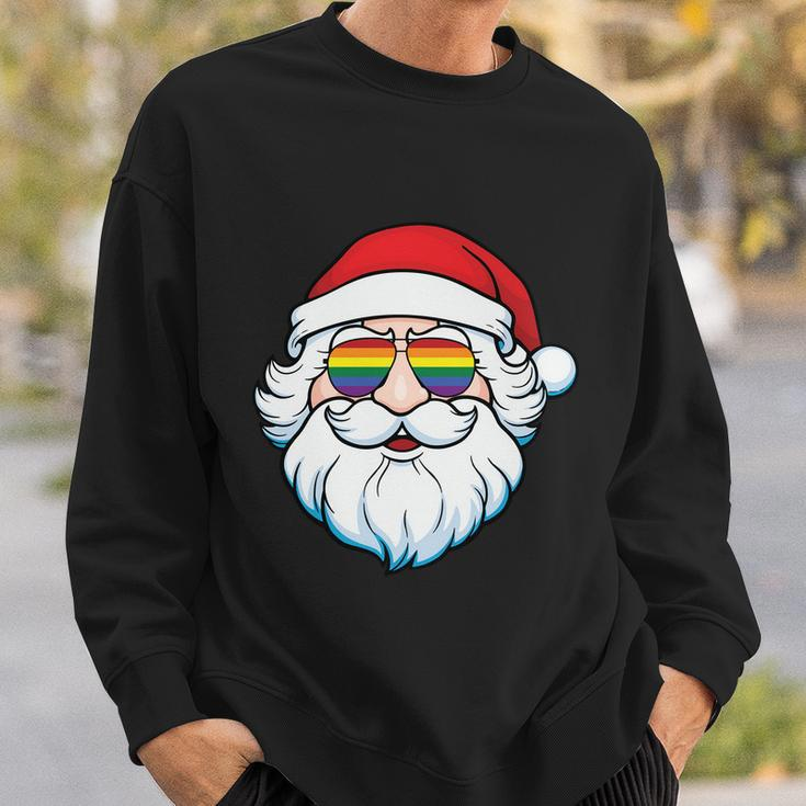 Santa Claus Christmas Sunglasses Lgbt Gay Pride Lesbian Bisexual Ally Quote Sweatshirt Gifts for Him