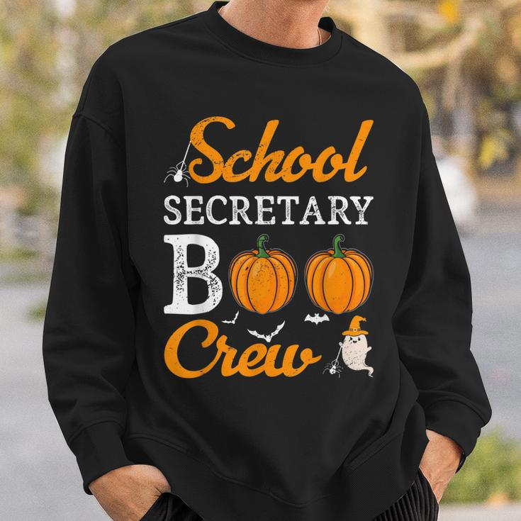 School Secretary Boo Crew Halloween School Office Squad Sweatshirt Gifts for Him