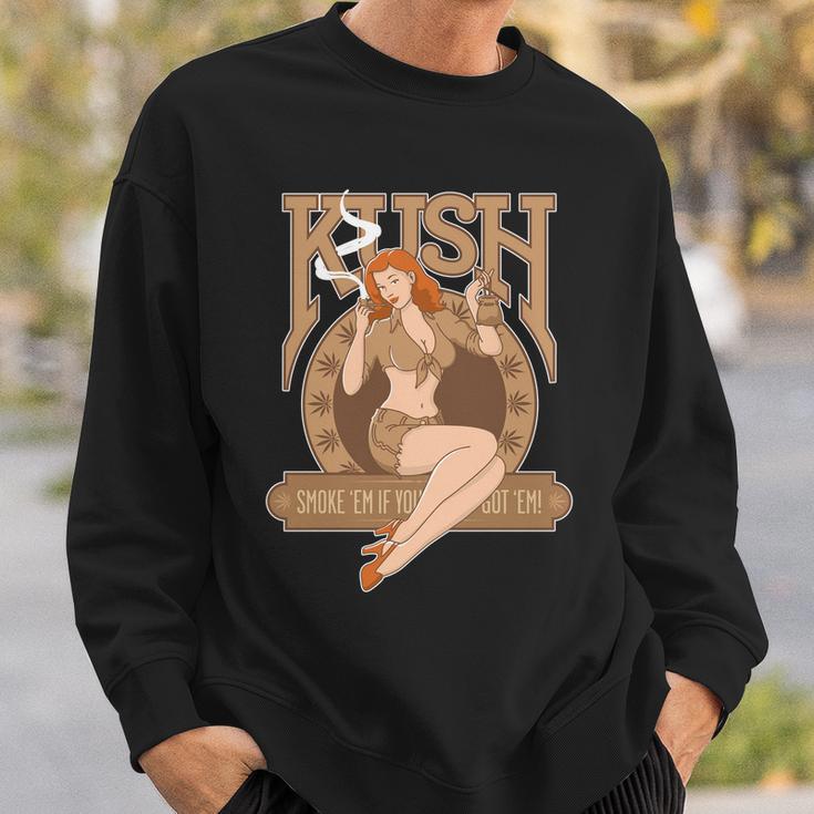 Sexy Lady Kush Smoke Marijuana Tshirt Sweatshirt Gifts for Him