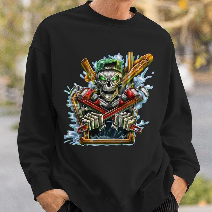 Skeleton Plumber Sweatshirt Gifts for Him