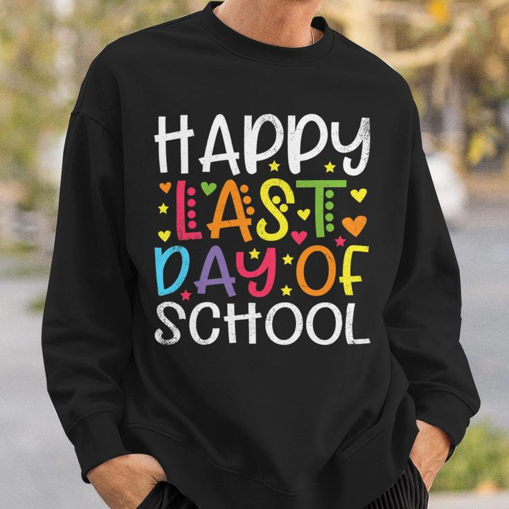 Stars Happy Last Day Of School Cute Graduation Teacher Kids Sweatshirt Gifts for Him