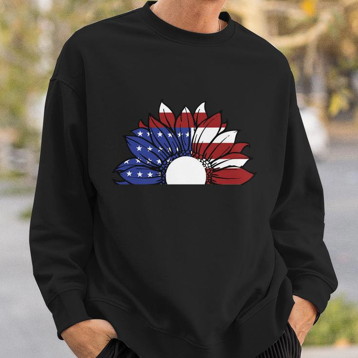 Sunflower American Flag 4Th Of July Independence Day Patriotic V2 Sweatshirt Gifts for Him