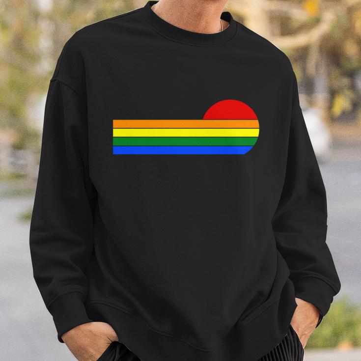 Sunset Lgbt Gay Pride Lesbian Bisexual Ally Quote Sweatshirt Gifts for Him