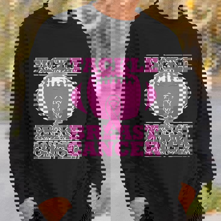 Tackle Breast Cancer Awareness Football Sweatshirt Gifts for Him