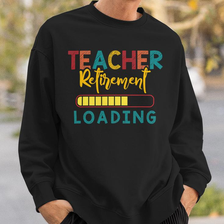Teacher Retirement Loading - Funny Vintage Retired Teacher Sweatshirt Gifts for Him