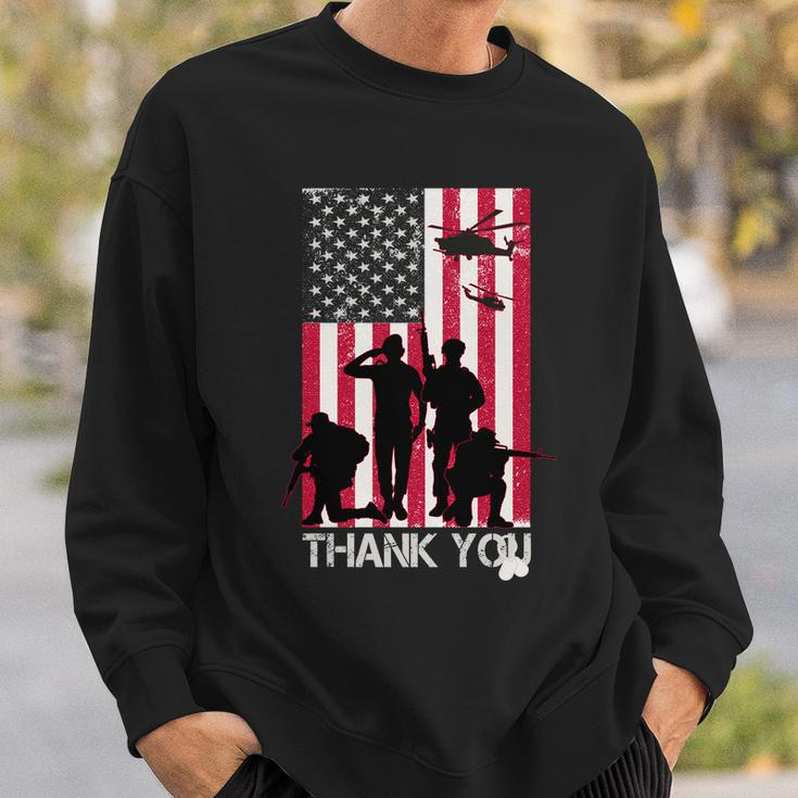 Thank You Memorial Day Soldiers Usa Flag Sweatshirt Gifts for Him