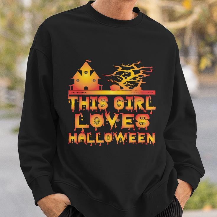 This Girl Loves Halloween Funny Hallloween Quote Sweatshirt Gifts for Him