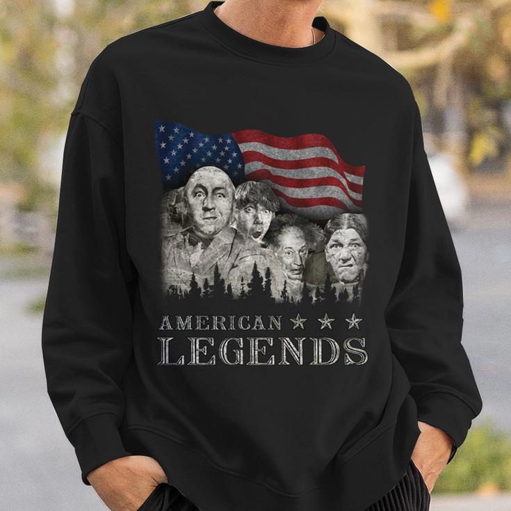 Three Stooges - American Legends Usa Flag Sweatshirt Gifts for Him