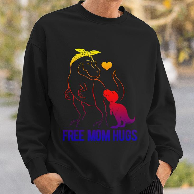 Trans Free Mom Hugs Dinosaur Rex Mama Transgender Pride Meaningful Gift Sweatshirt Gifts for Him