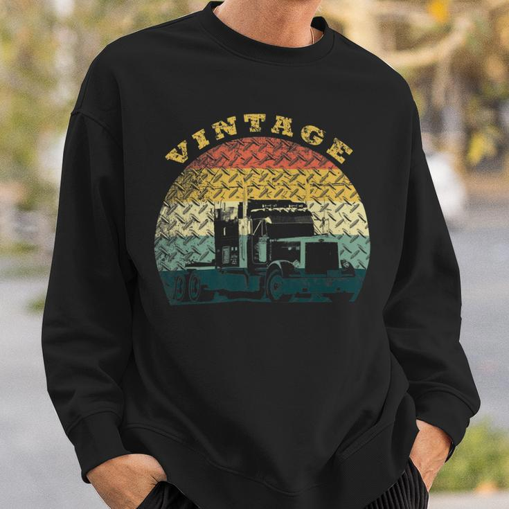 Trucker Truck Driver Vintage Trucker Sweatshirt Gifts for Him