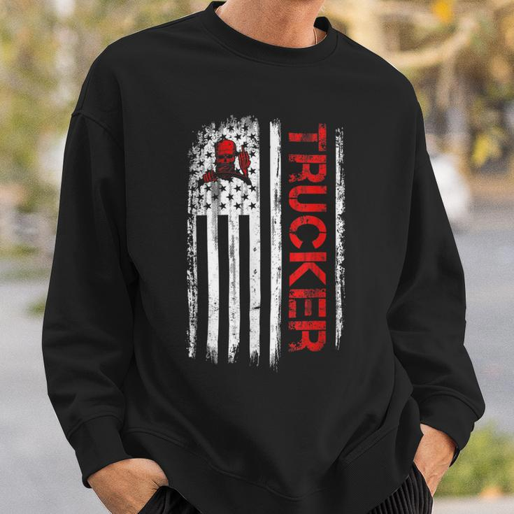 Trucker Trucker American Flag Truck Driver Shirt Truck Driver Sweatshirt Gifts for Him