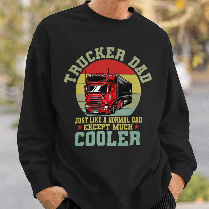 Trucker Trucker Dad Shirt Funny Fathers Day Truck Driver Sweatshirt Gifts for Him