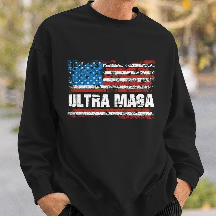 Ultra Maga Distressed United States Of America Usa Flag Tshirt Sweatshirt Gifts for Him