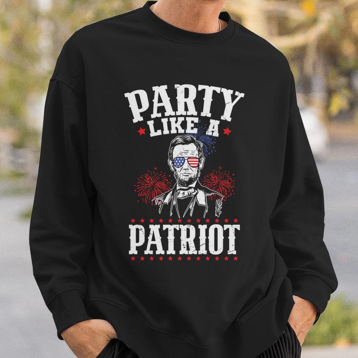 Usa Flag Design Party Like A Patriot Plus Size Shirt For Men Women And Family Sweatshirt Gifts for Him