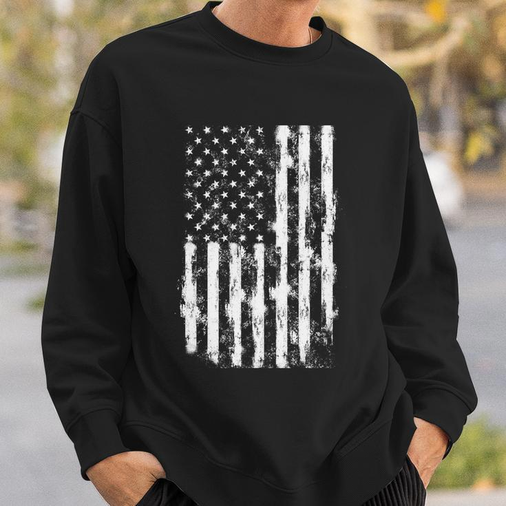 Usa Flag Patriotic 4Th Of July Tattered American Flag Gift Sweatshirt Gifts for Him