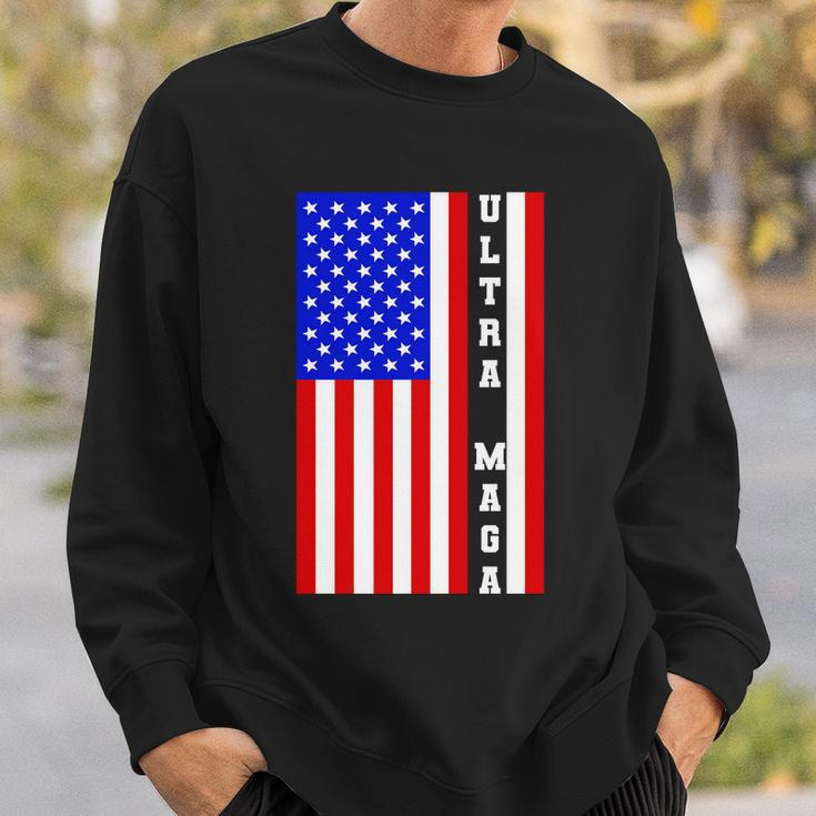 Usa Flag United States Of America Ultra Maga Trump Sweatshirt Gifts for Him