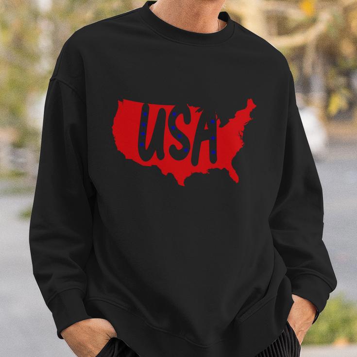 Usa Map Patriotic Celebrate 4Th Of July Sweatshirt Gifts for Him