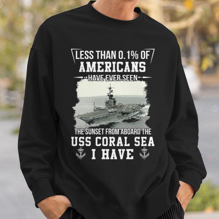 Uss Coral Sea Cv 43 Cva 43 Sunset Sweatshirt Gifts for Him