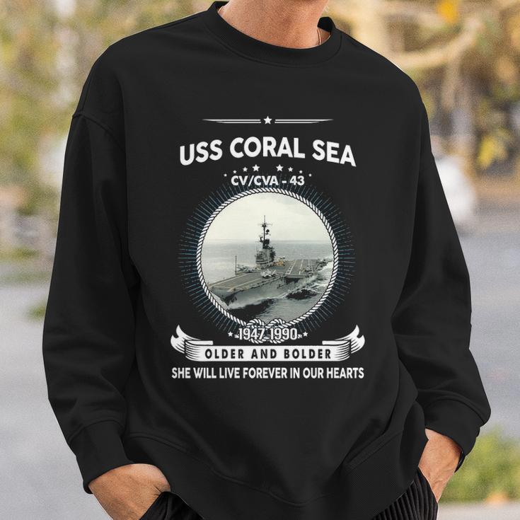 Uss Coral Sea Cv 43 Front Style Sweatshirt Gifts for Him