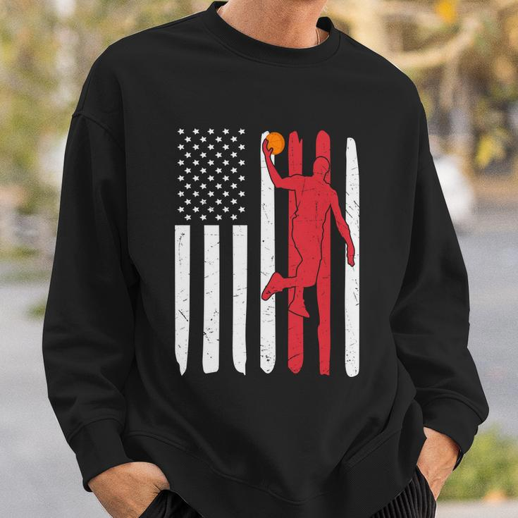 Vintage American Flag American Basketball League Basketball Player Sweatshirt Gifts for Him