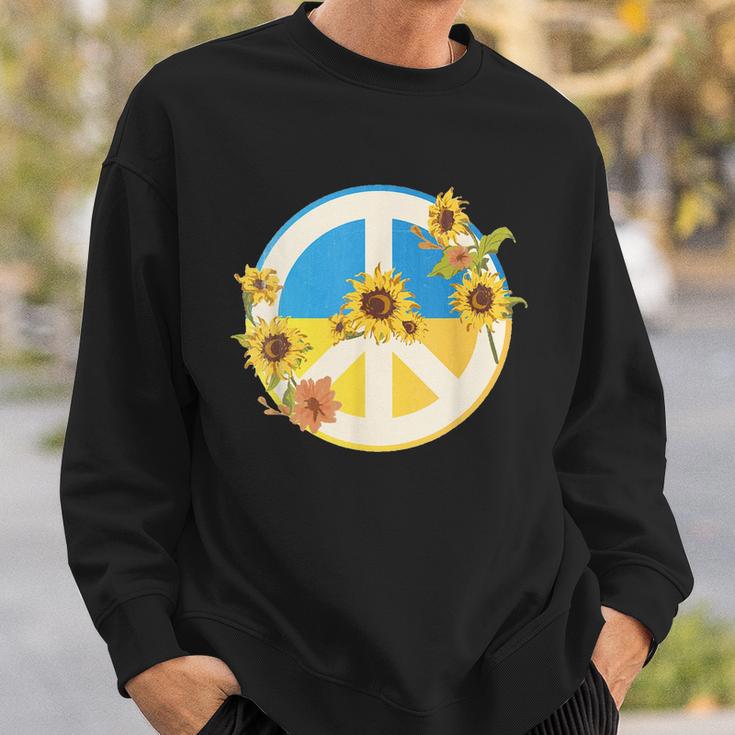 Vintage Peace Ukraine Sunflower Sweatshirt Gifts for Him