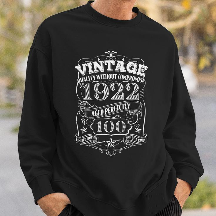 Vintage Quality Without Compromise 1922 Aged Perfectly 100Th Birthday Sweatshirt Gifts for Him
