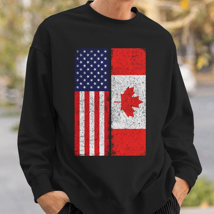 Vintage Usa Canadian Flag Sweatshirt Gifts for Him