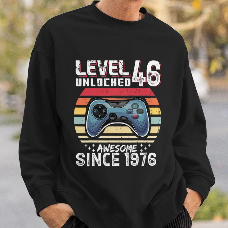 Vintage Video Gamer Birthday Level 46 Unlocked 46Th Birthday Sweatshirt Gifts for Him