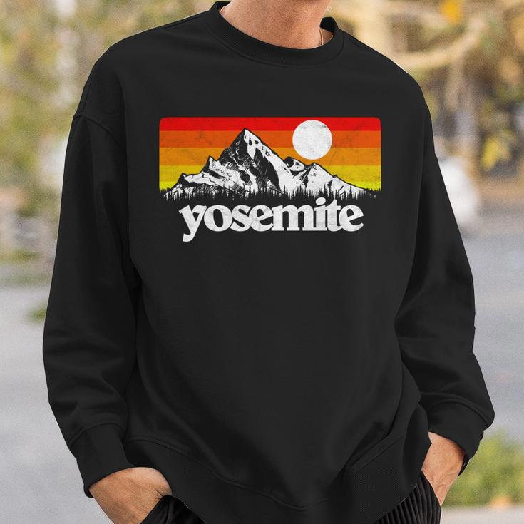 Vintage Yosemite National Park Retro Mountains Sweatshirt Gifts for Him