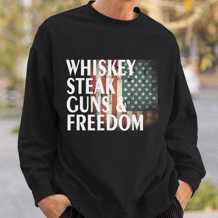 Whiskey Steak Guns And Freedom Tshirt Sweatshirt Gifts for Him