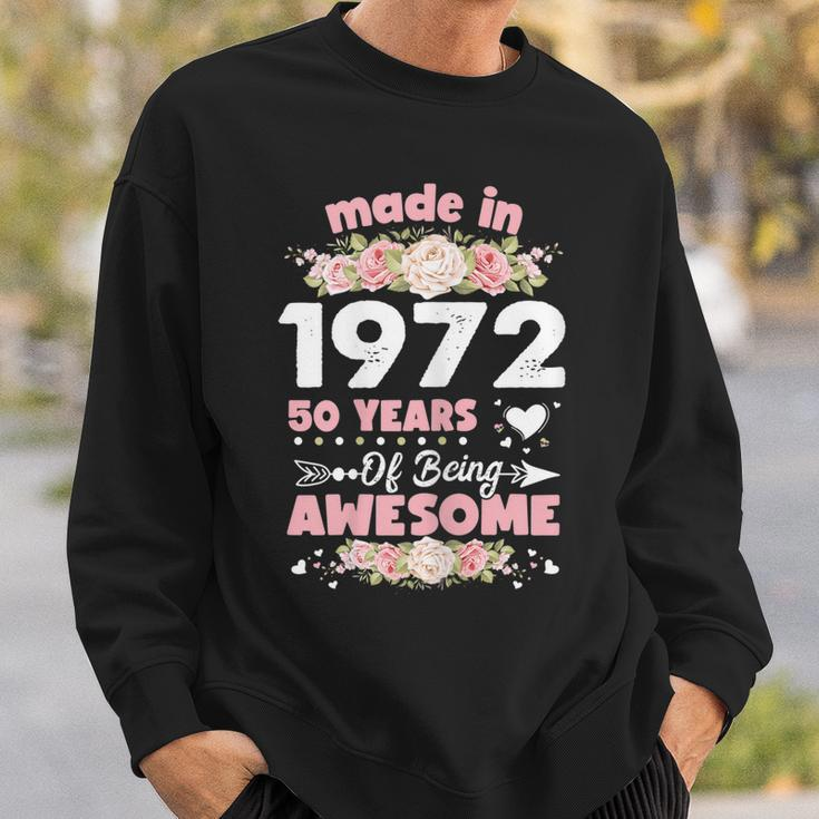 Womens 50 Years Old Gifts 50Th Birthday Born In 1972 Women Girls Sweatshirt Gifts for Him